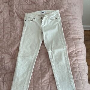PAIGE Women's Cream Straight Leg Jeans